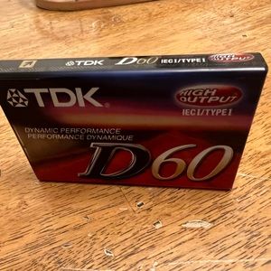 TDK D60 High Output Dynamic Performance Type I Cassette Tape New Sealed